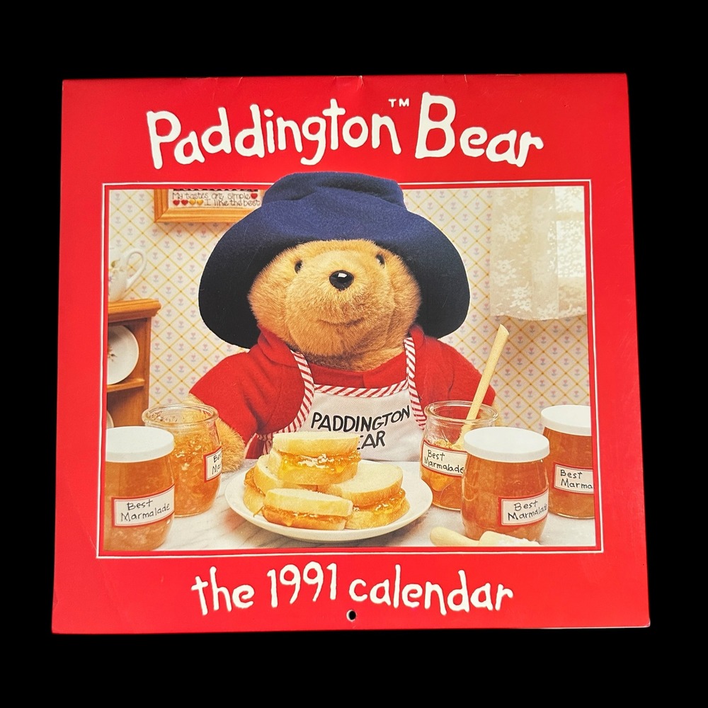 Vintage 1991 Paddington Bear Wall Calendar Antioch Publishing‎ Collectible